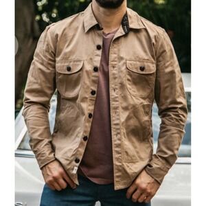 Rowm Canvas Oxford Shirt Jacket Shacket Mens Size XXL Button Up Four Pockets